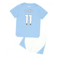 Dětský fotbalový dres Manchester City Jeremy Doku #11 2023-24 Domácí Krátký Rukáv (+ trenýrky)